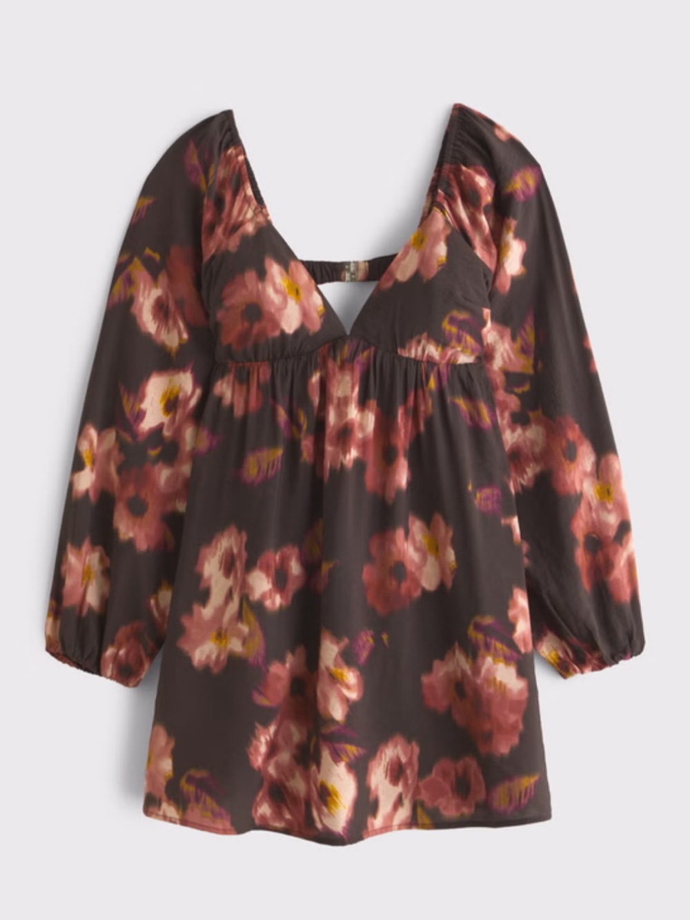 NWT Abercrombie & Fitch Bra-Free Clasp-Back Flowy Mini Dress